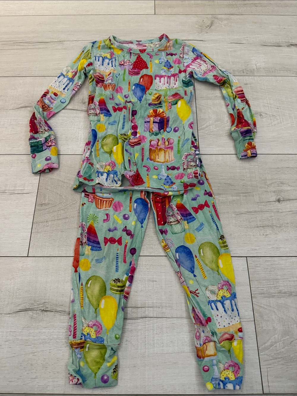 Posh Peanut Happy Birthday Print Pajama Set